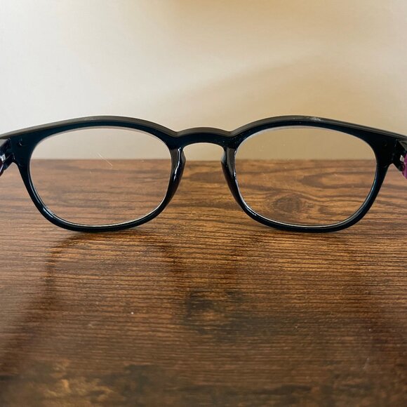 Foster Grant Multicolor Floral Pattern Round Eyelgass Frames Only 50-20-141 mm - Picture 9 of 9